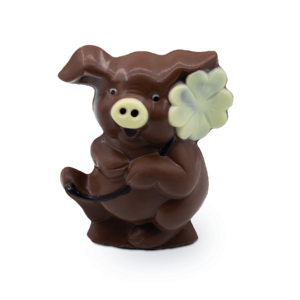 Glücksschwein aus Schokolade