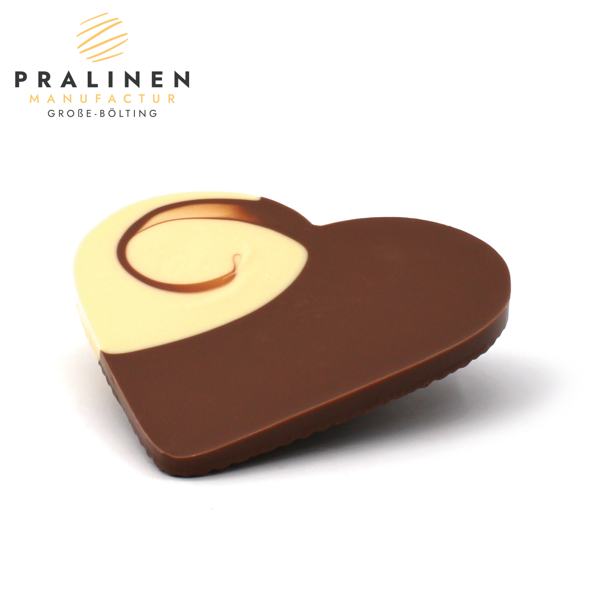 13108-Caffe-Latte1 Schokoladenherz Caffe-Latte, Schokolade mit Wunschtext, Beschriftung, personalisierte Schokolade, Caffe-Latte Herz aus Schokolade