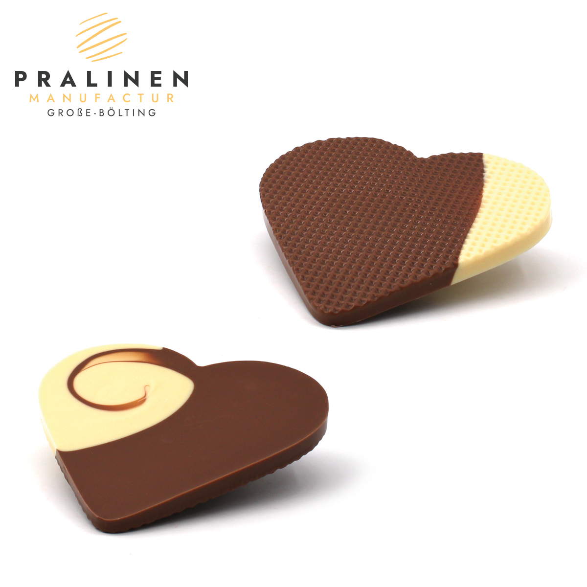 13108-Caffe-Latte3 Schokoladenherz Caffe-Latte, Schokolade mit Wunschtext, Beschriftung, personalisierte Schokolade, Caffe-Latte Herz aus Schokolade