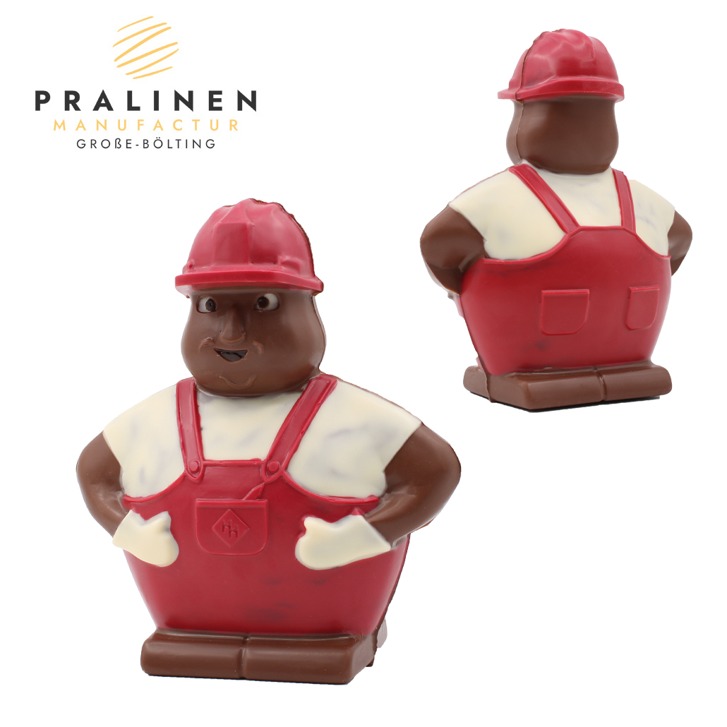 14596_rot Geschenk für Handwerker, Handwerker Schokolade, Schokoladenfigur