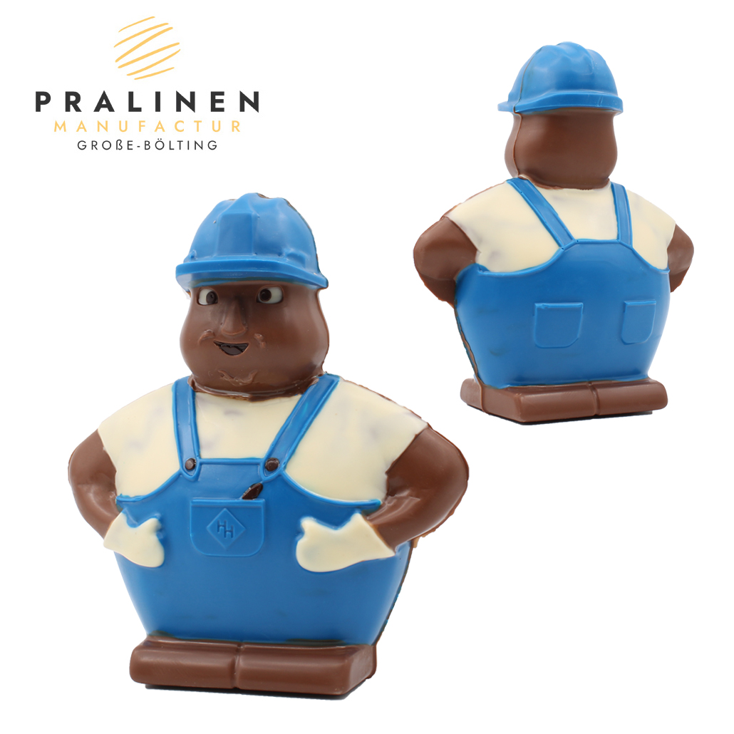 14598_blau Geschenk für Handwerker, Handwerker Schokolade, Schokoladenfigur