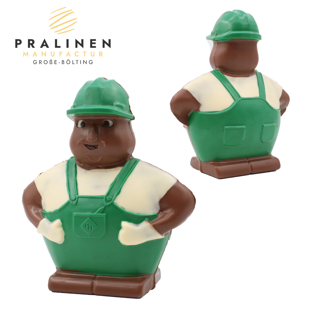 14599_grün Geschenk für Handwerker, Handwerker Schokolade, Schokoladenfigur